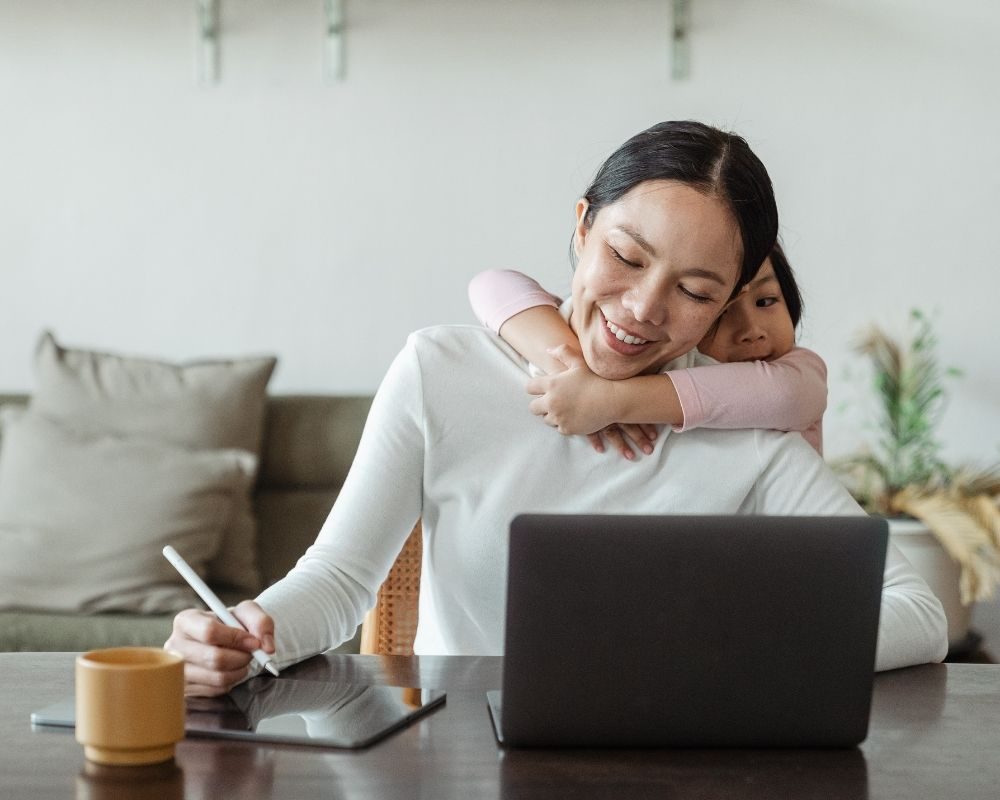 working and homeschooling