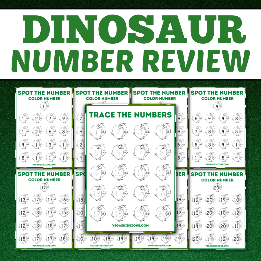 DINOSAUR NUMBER REVIEW 3 dinosaur preschool math