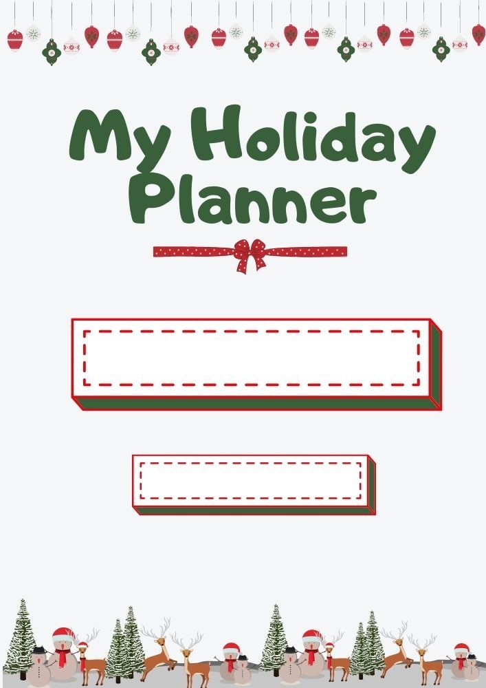 retro holiday planner holiday planner